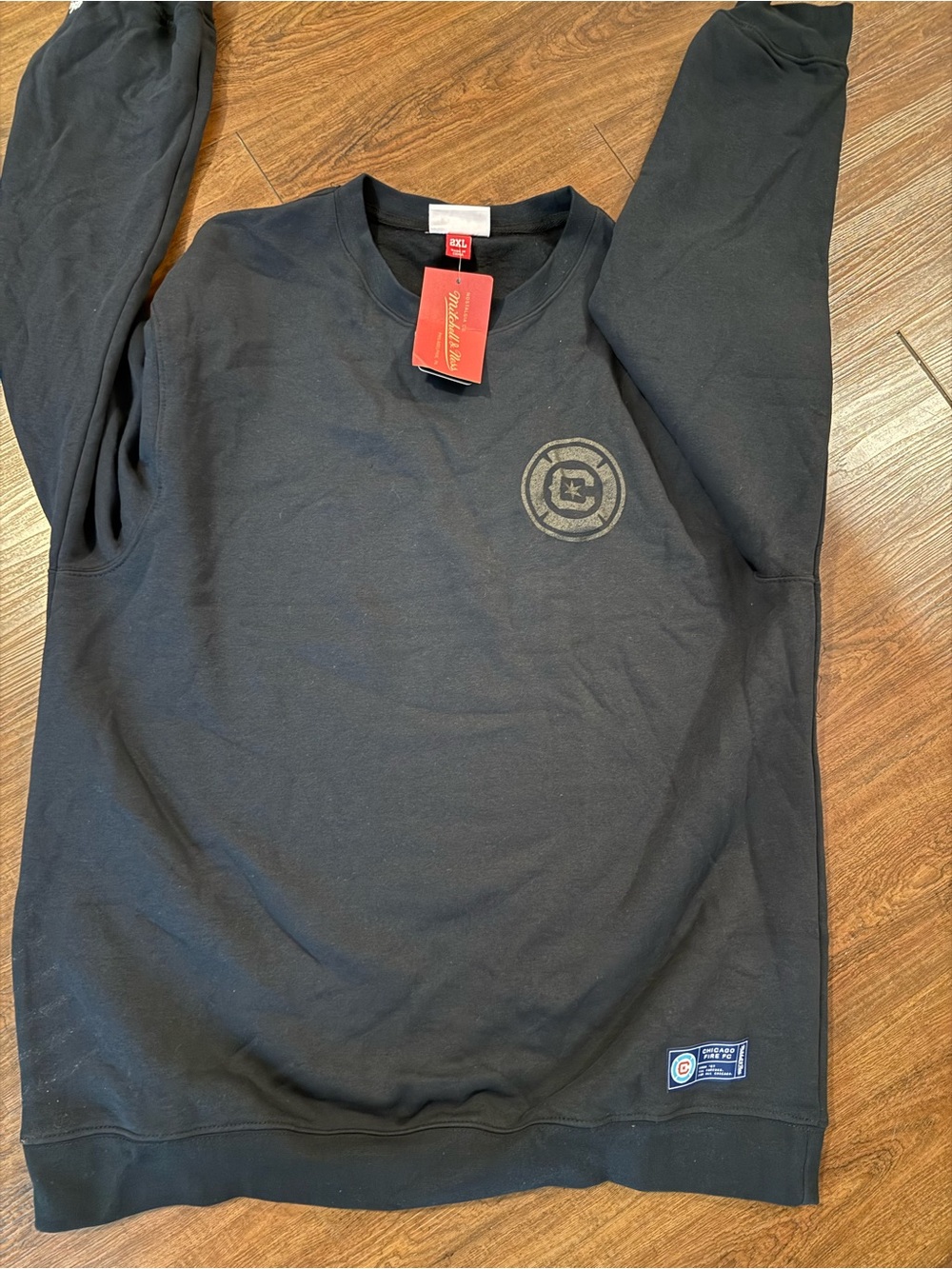 Chicago Fire Black Crewneck Sweatshirt Mitchell & Ness